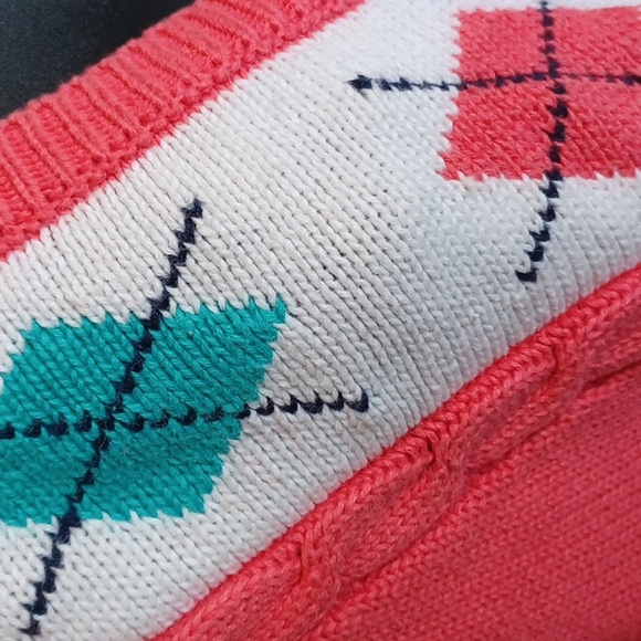 Vtg 80-90's Paris Sports Club Sweater M Chunky Cable Knit V Neck, oversized - Picture 10 of 10